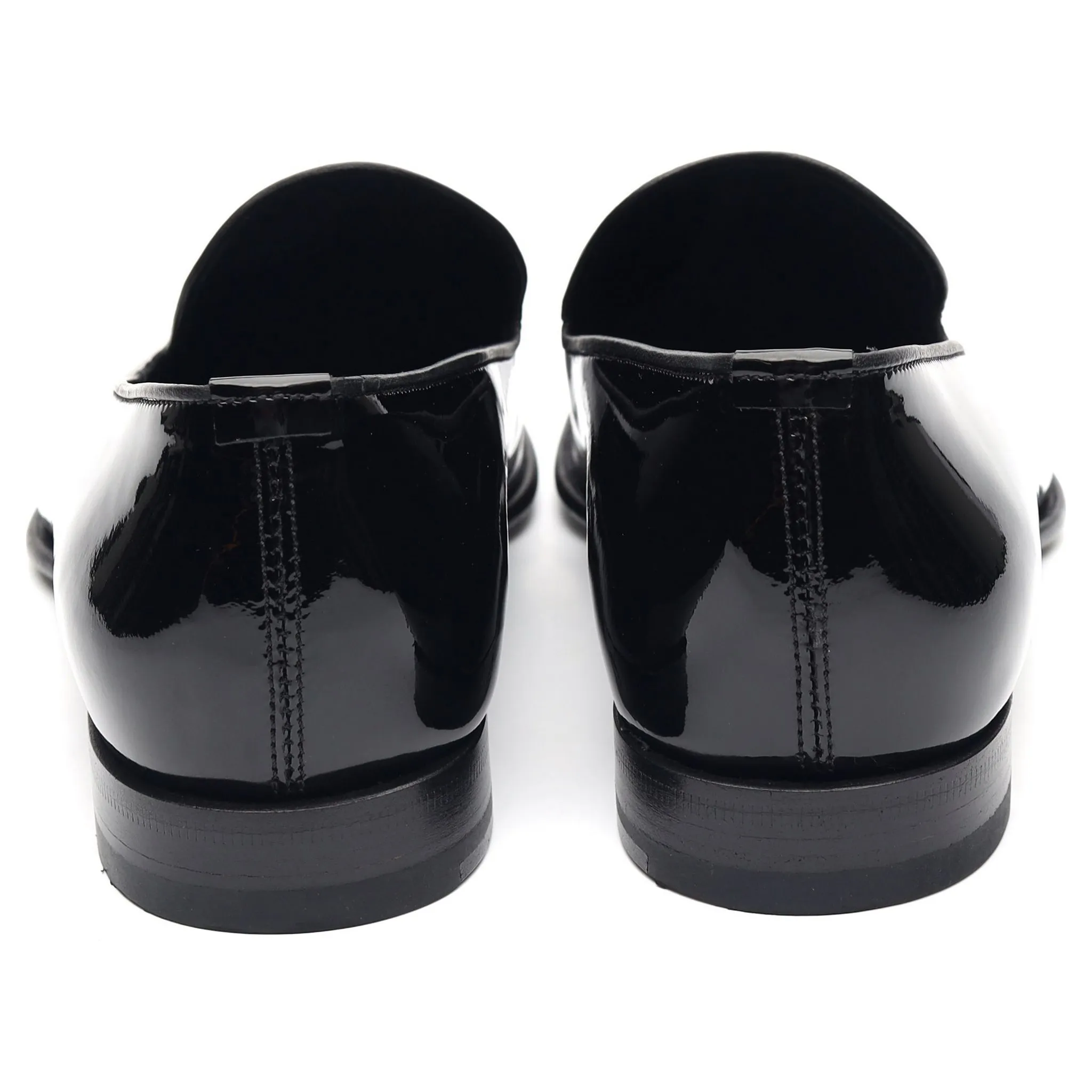 Black Patent Leather Evening Loafers UK 8