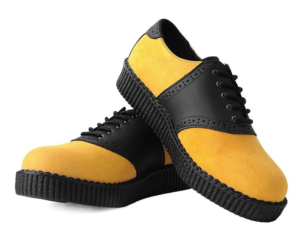 Black TUKskin™ & Mustard Suede Saddle Oxford