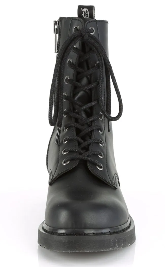 BOLT-200 Black Lace Up Boots (AU Stock)