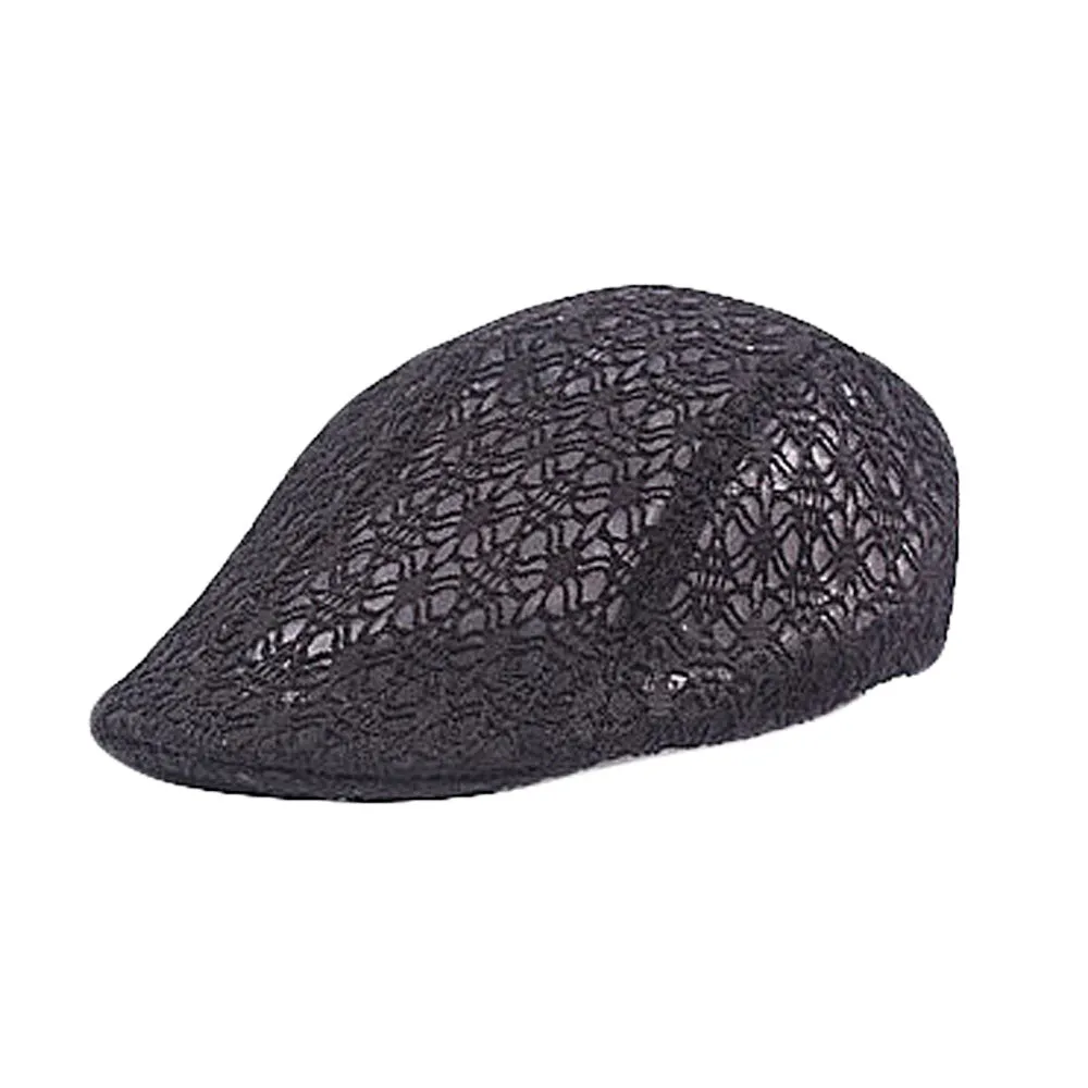 Breathable Mesh Summer Hat Newsboy Ivy Cap Cabbie Flat Cap YZ30151