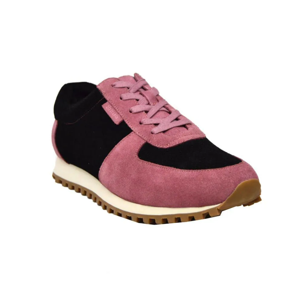 British Walkers Surrey Men's Pink and Black Leather and Suede Sneakers