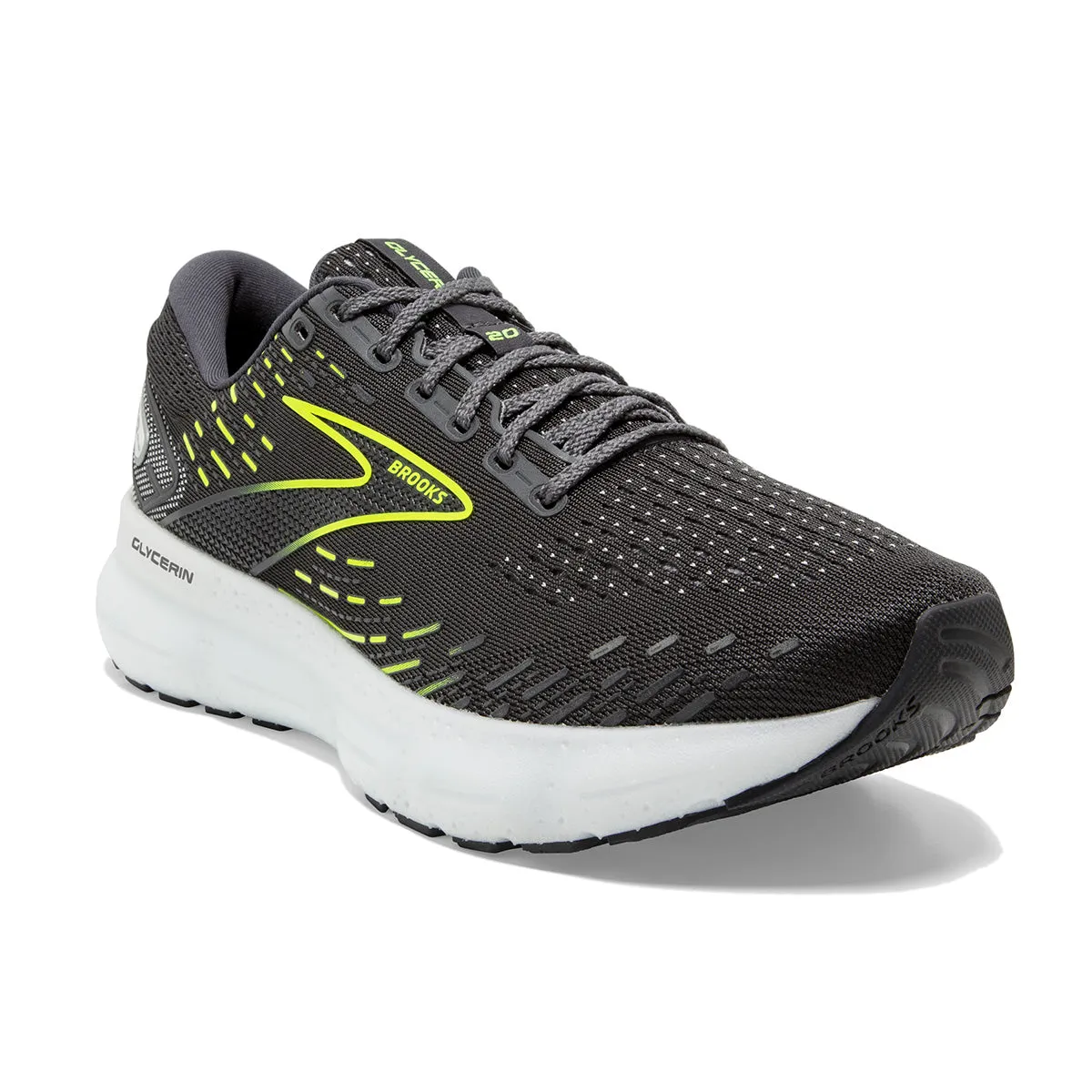 Brooks Glycerin 20 Mens | Ebony/white/nightlife