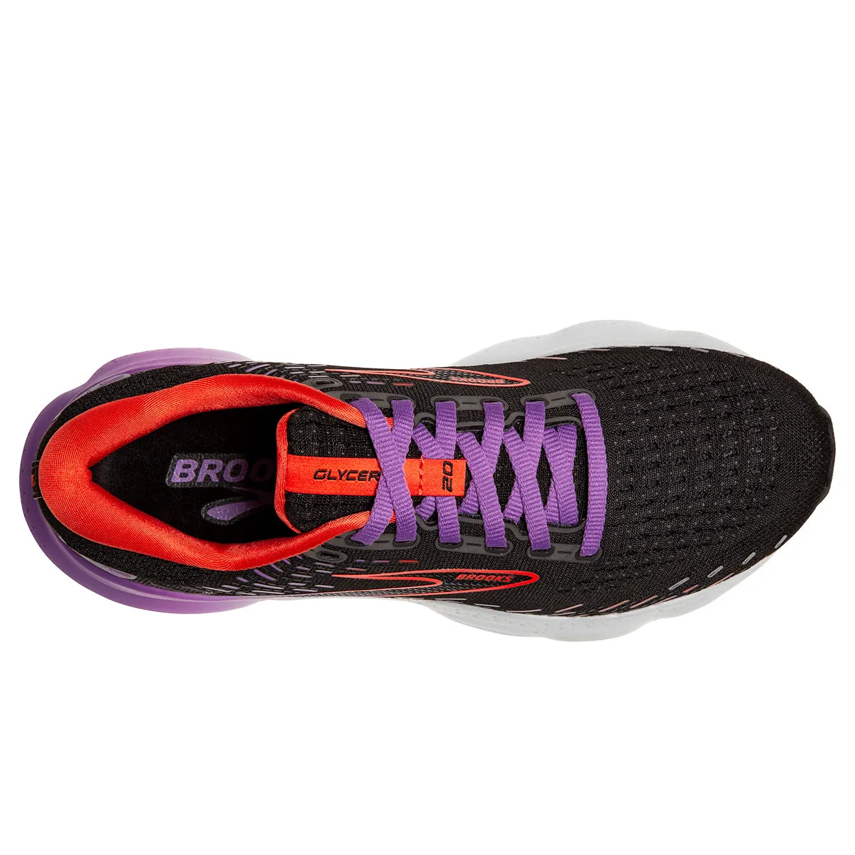 Brooks Glycerin 20 Womens | Black/bellflower/fiesta