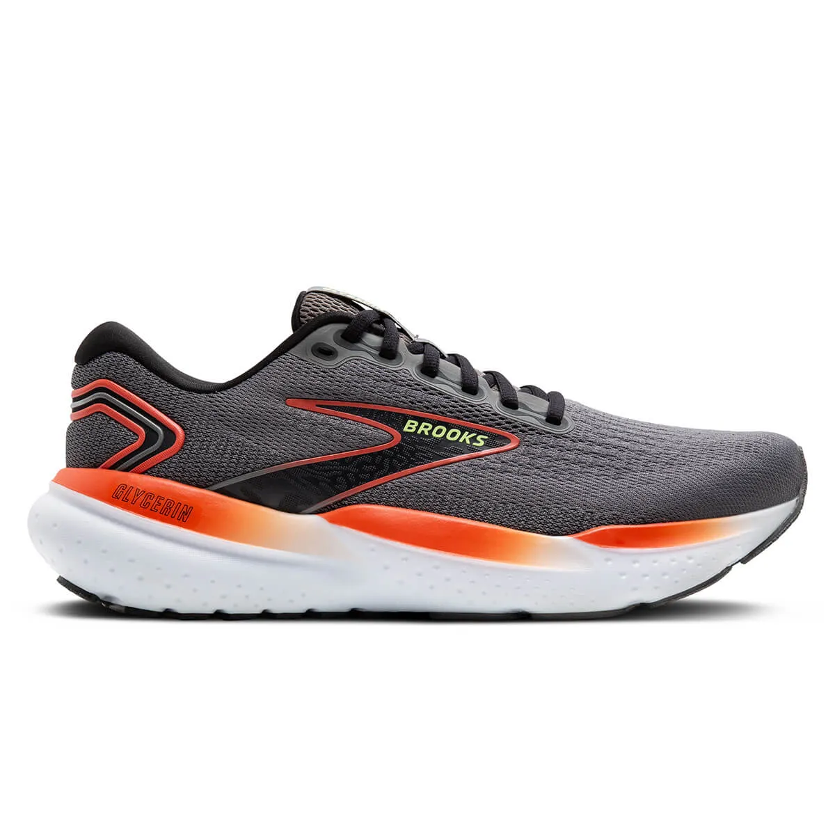 Brooks Glycerin 21 Mens | Grey/mandarin Red/green