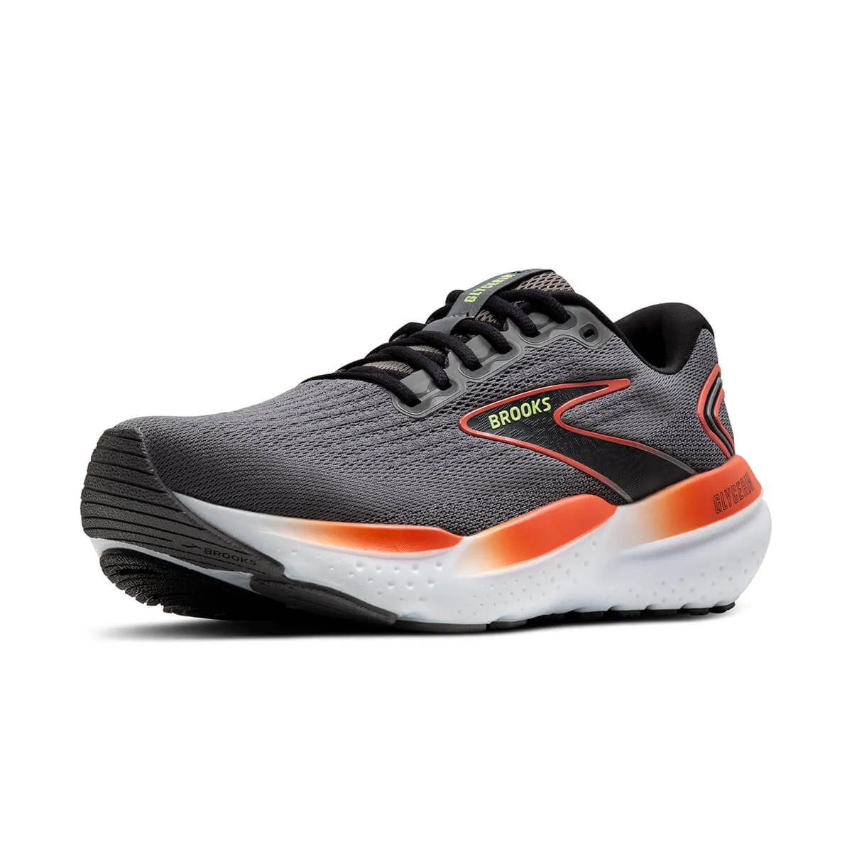 Brooks Glycerin 21 Mens | Grey/mandarin Red/green