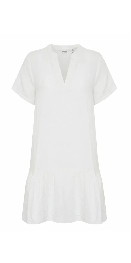 B.Young Loose Cotton Dress, white