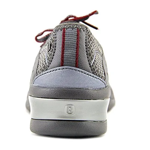 BZees Flame Fabric Low Top Lace Up Running Sneaker, Grey (Women)