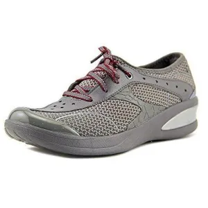 BZees Flame Fabric Low Top Lace Up Running Sneaker, Grey (Women)