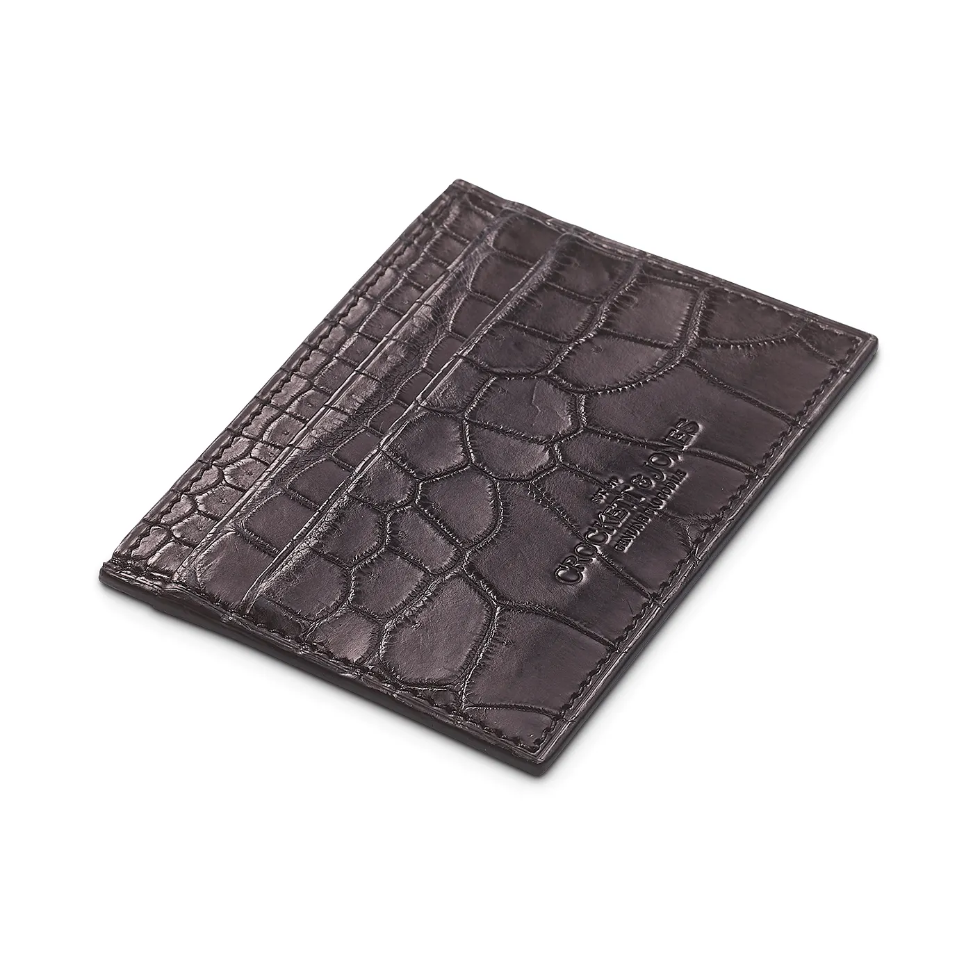 Card Holder Black Crocodile