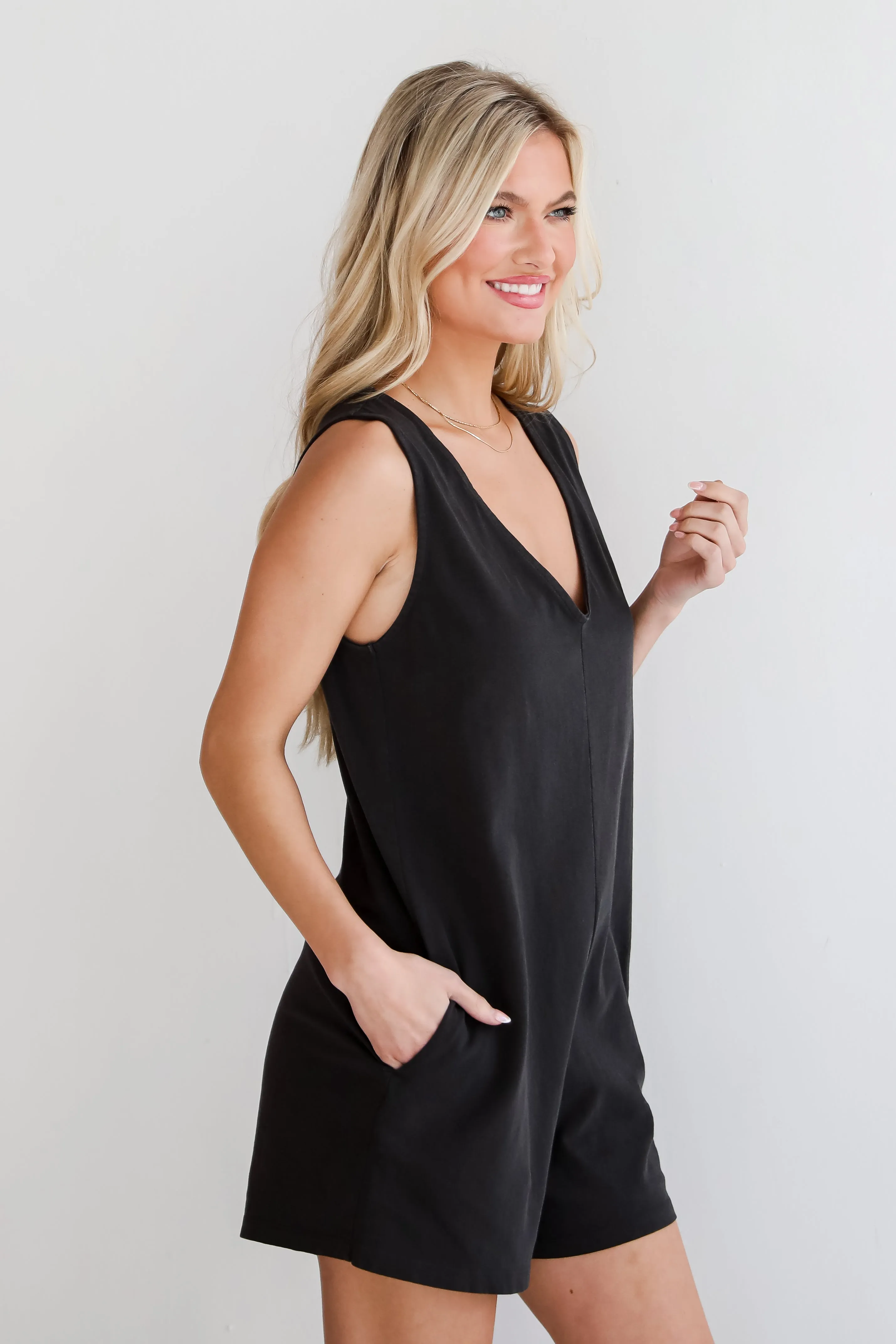 Casual Cutie Black Romper - DU DEAL