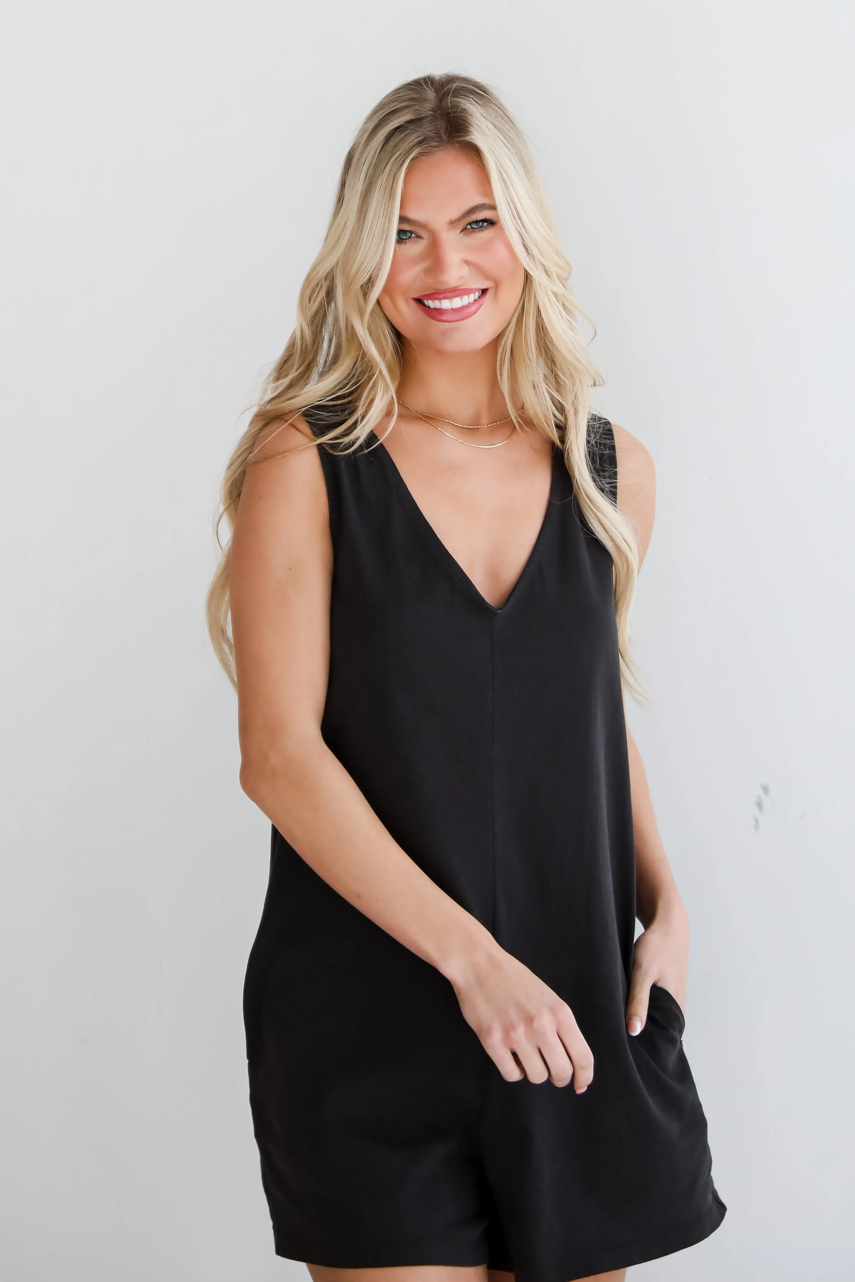 Casual Cutie Black Romper - DU DEAL