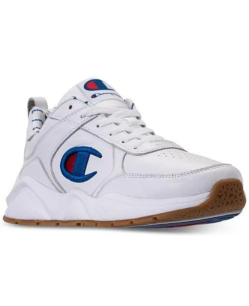 Champion 93 Eighteen Big C Leather White Sneakers