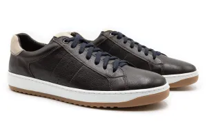 Charles Tumbled Glove Leather Sneakers - Café