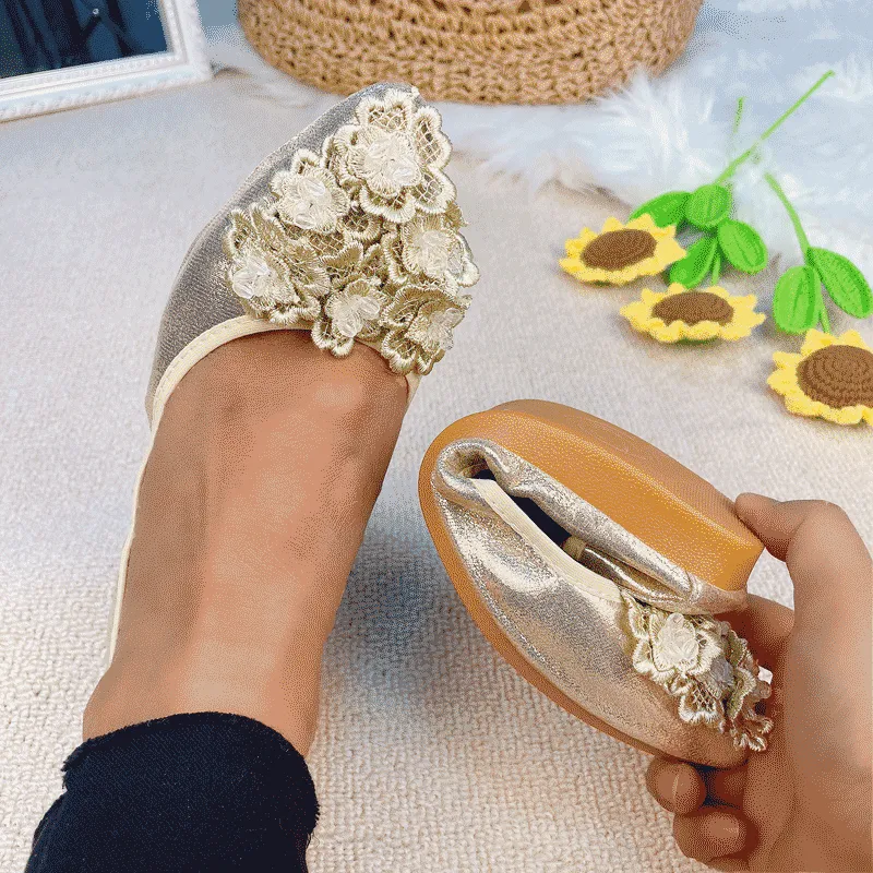 Cilool  Casual Comfort Dressy Flats For Wedding Bling Sparkly Bridal Shoes CF206