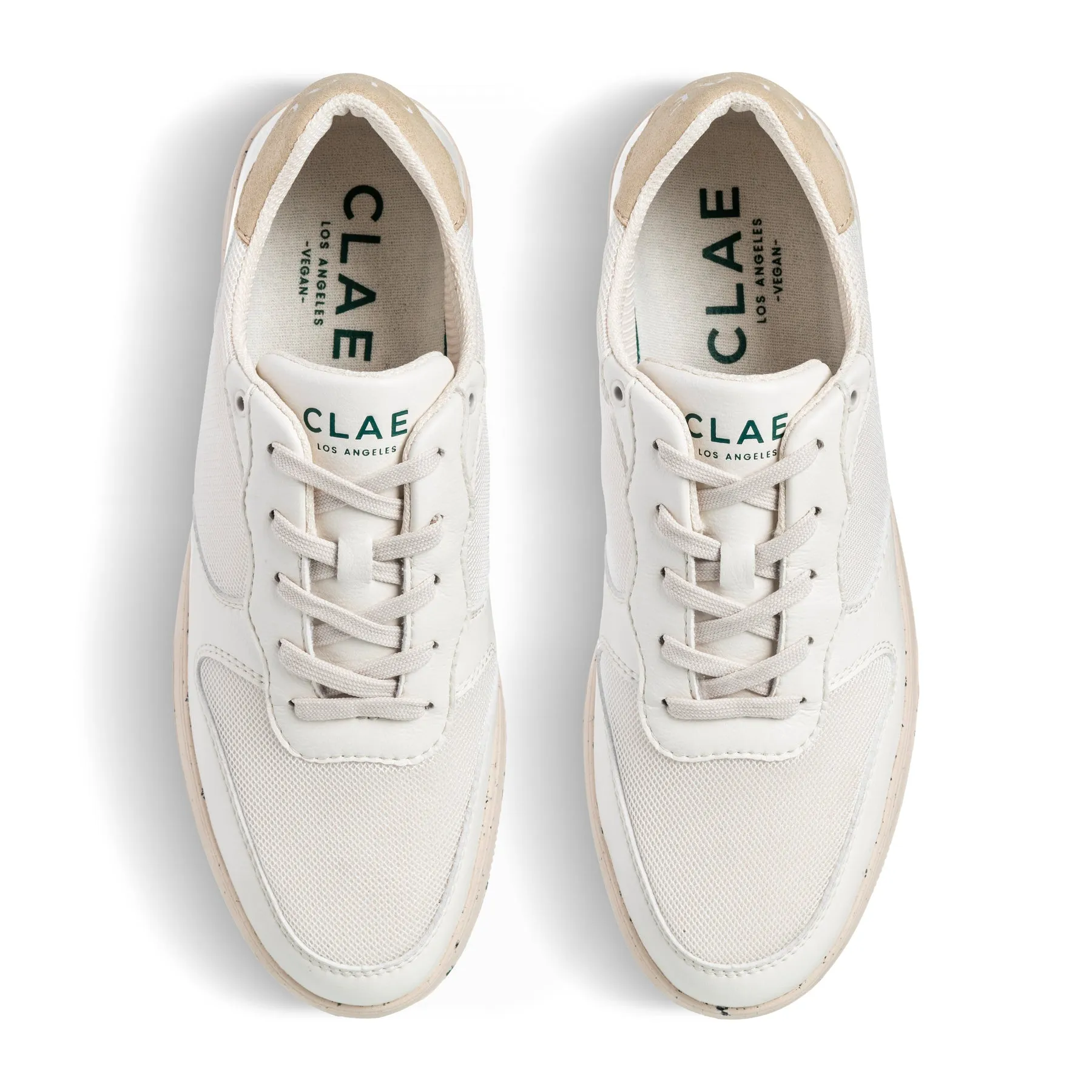 Clae Malone Lite Sneakers in  Off-White Trekking Green Sunset