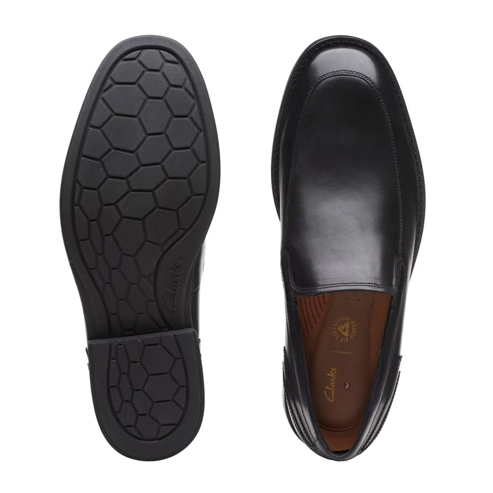 Clarks Un Hugh Step Slip On Loafer (Men) - Black Leather