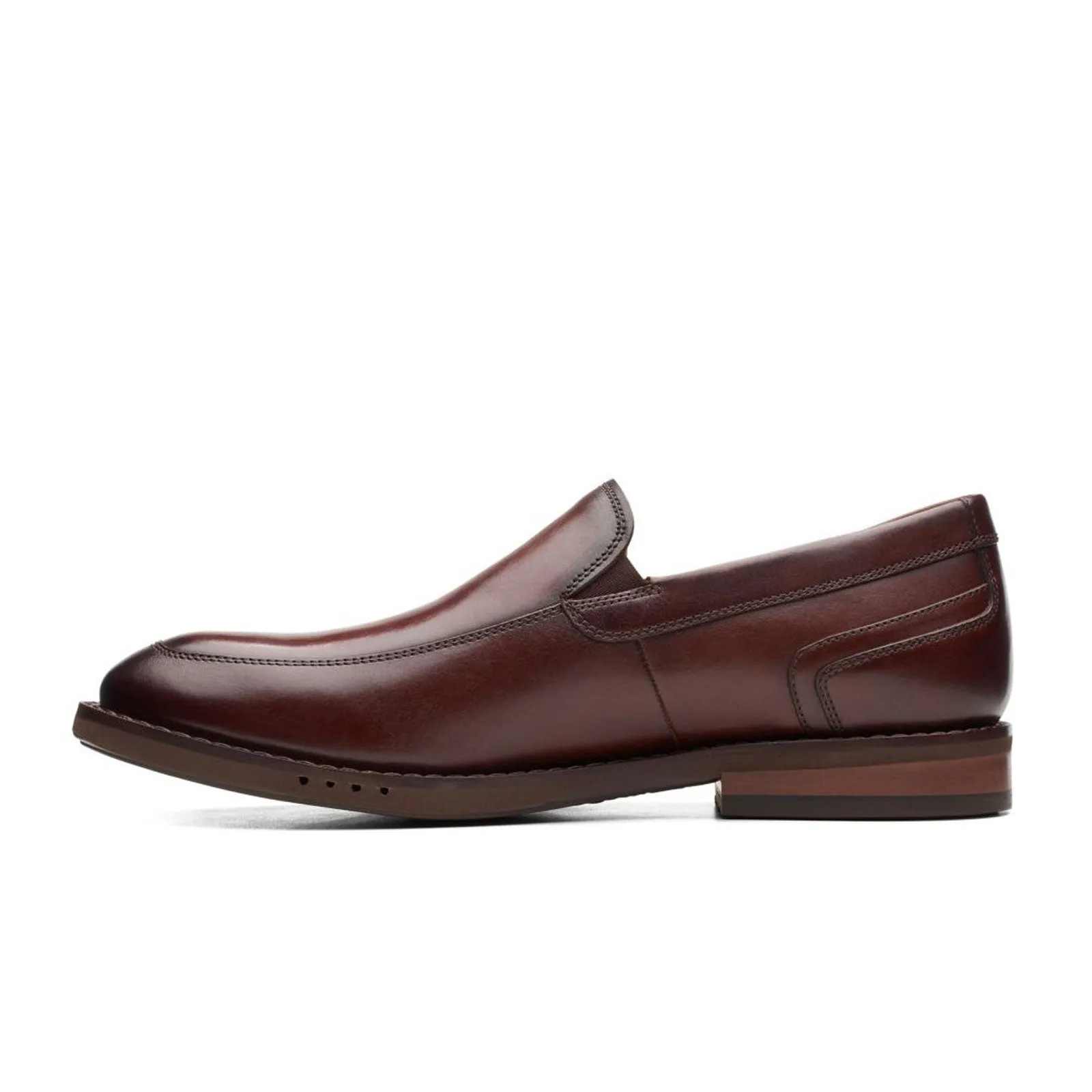 Clarks Un Hugh Step Slip On Loafer (Men) - Brown Leather