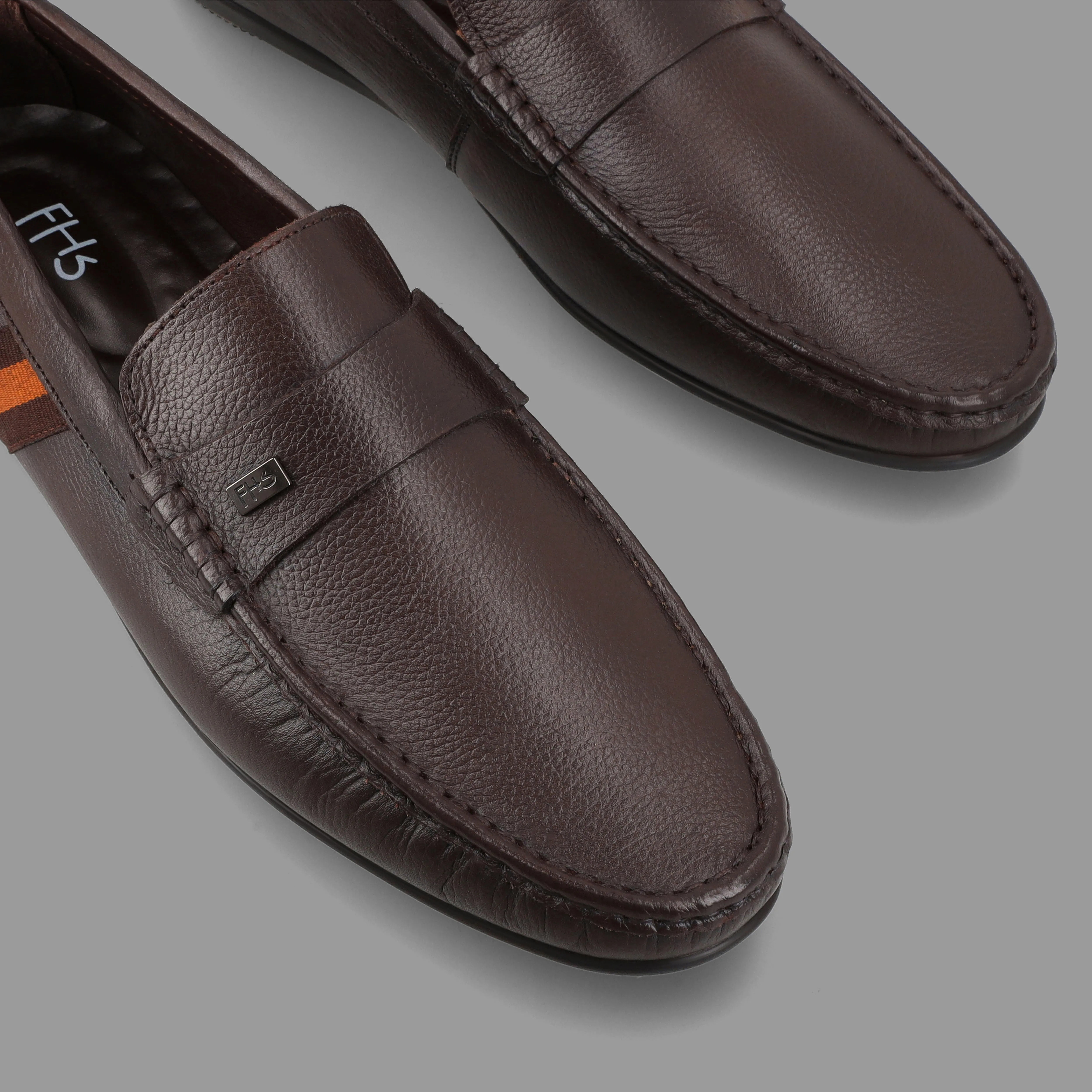 Classic Band-Strapped Moccasins-Brown