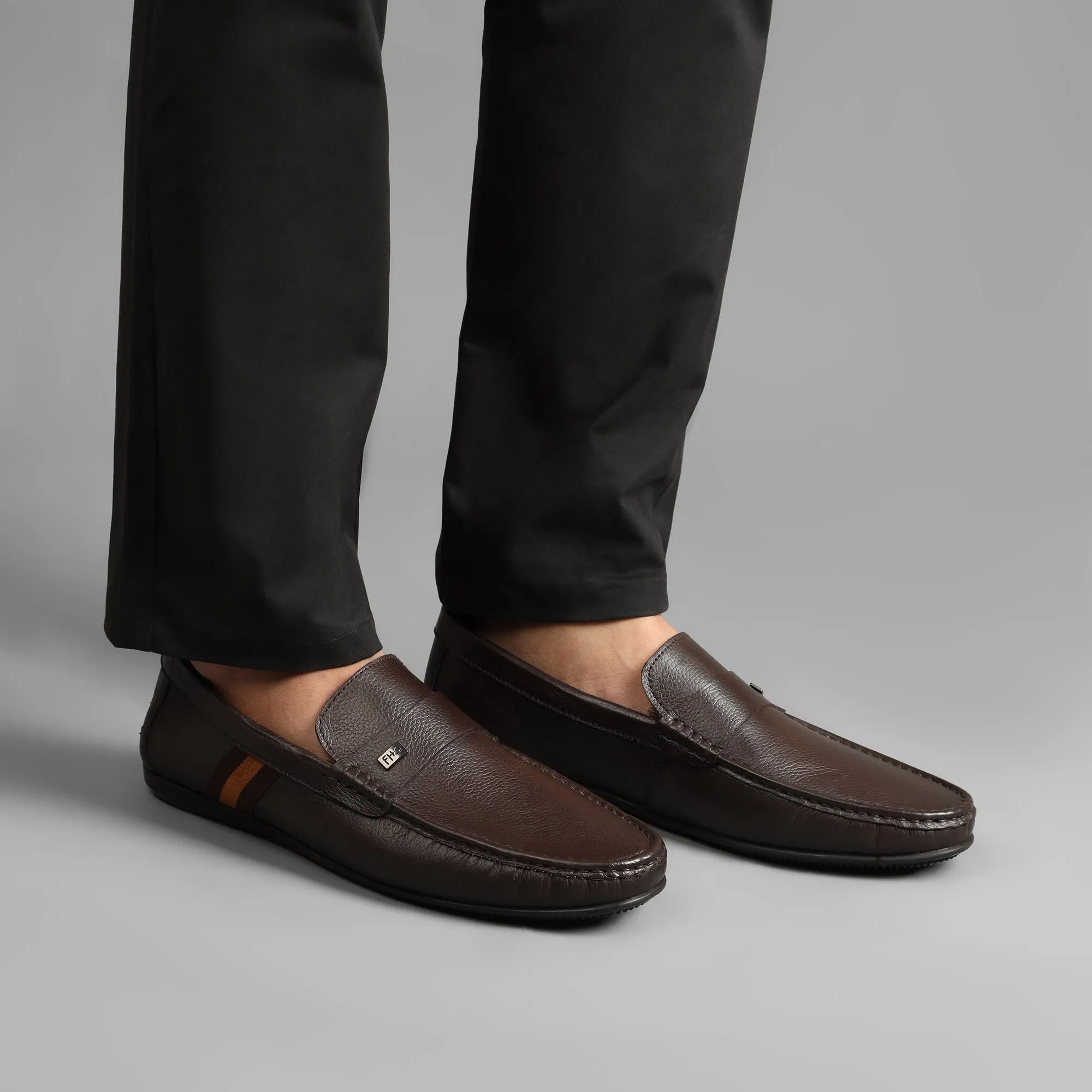 Classic Band-Strapped Moccasins-Brown