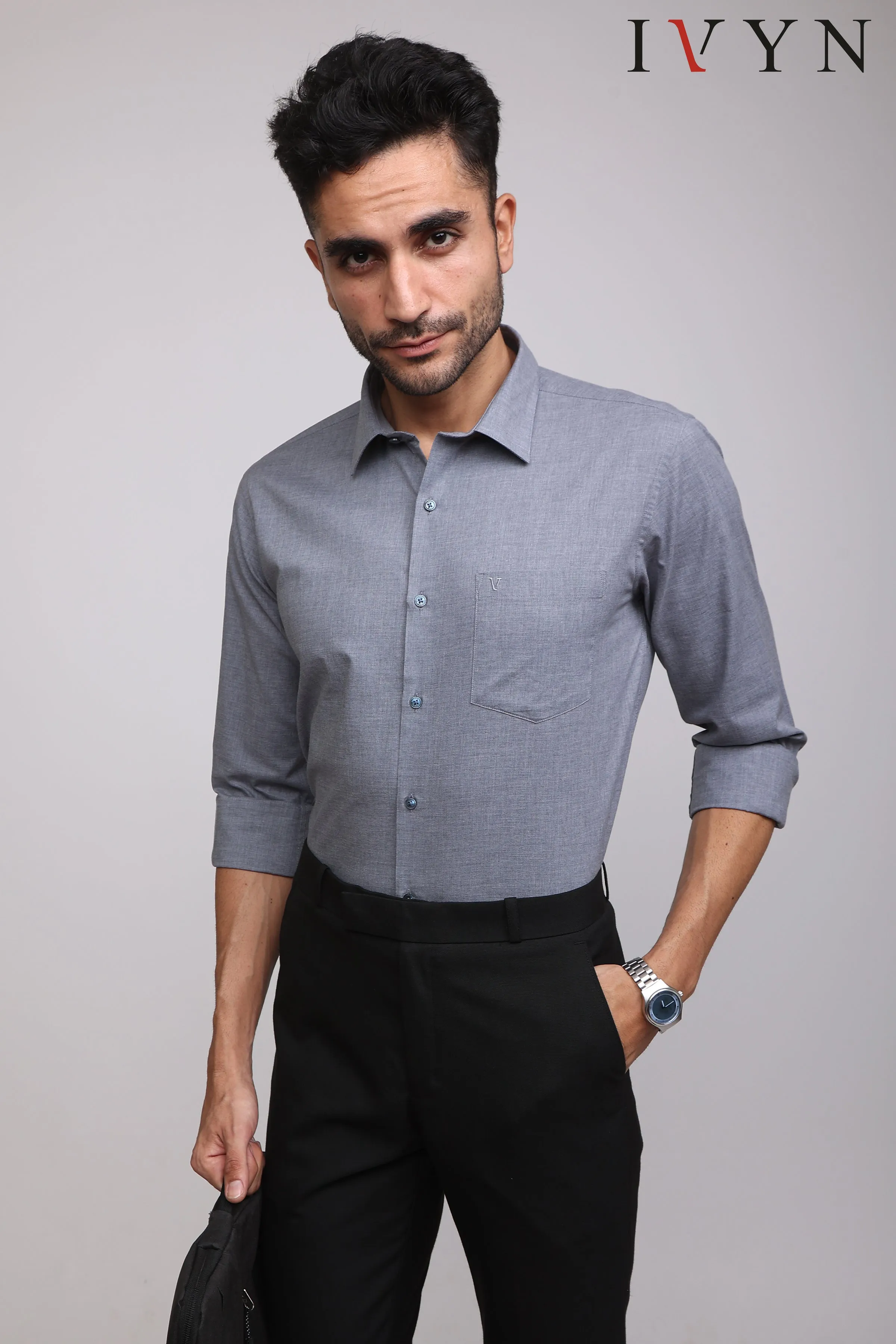 Classic Charcole Grey Casual shirt