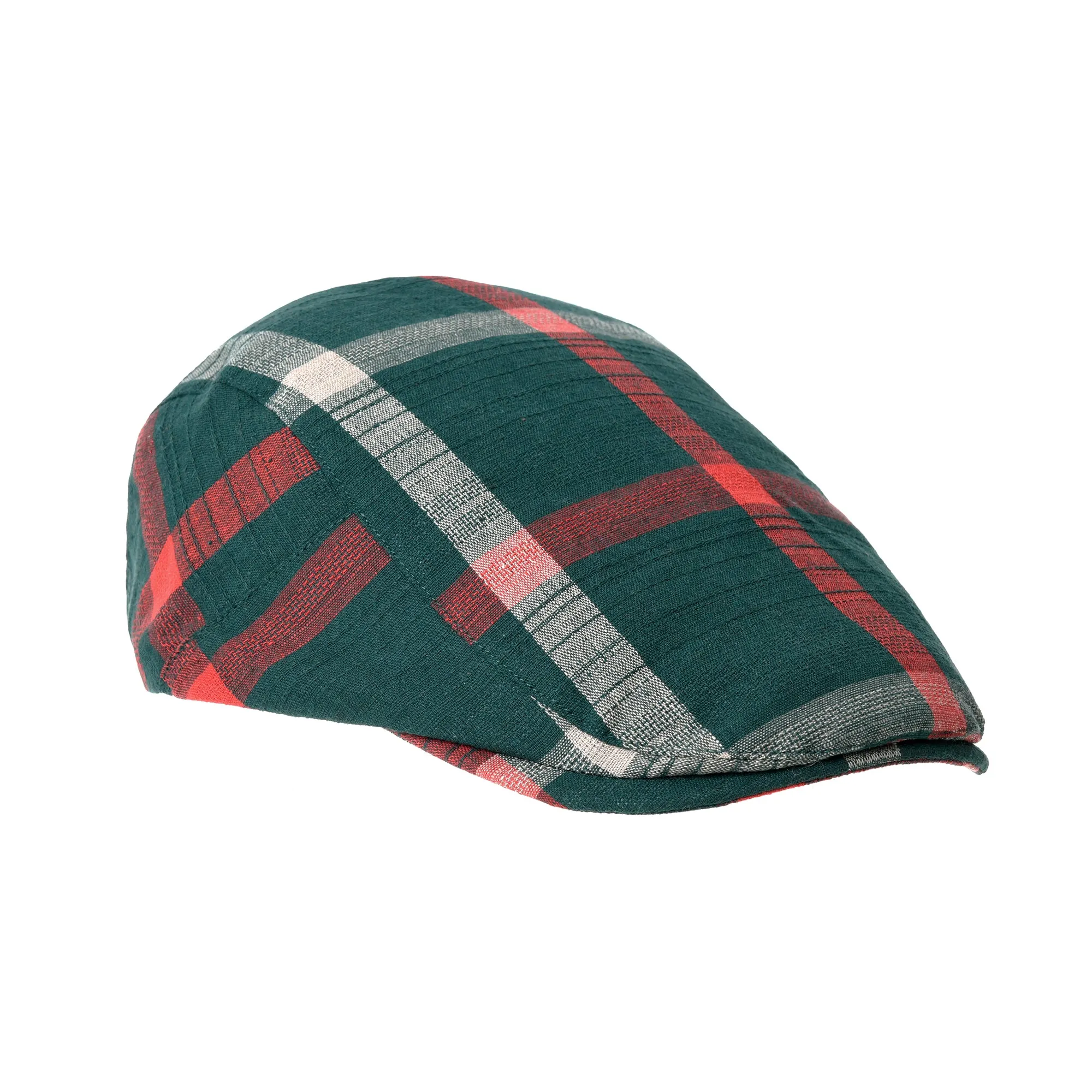 Cotton Plaid Newsboy Flat Cap Ivy Cabbie Gatsby Hat YZ30099