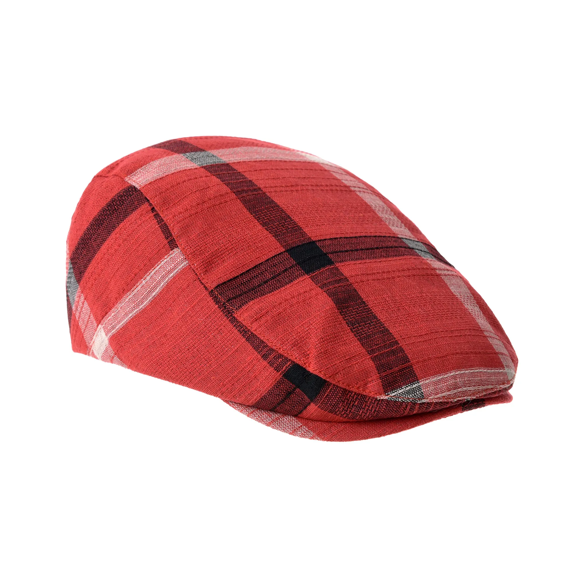 Cotton Plaid Newsboy Flat Cap Ivy Cabbie Gatsby Hat YZ30099