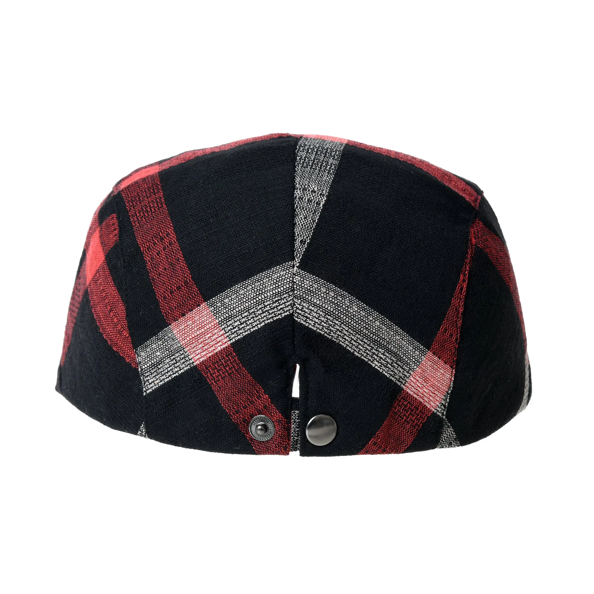 Cotton Plaid Newsboy Flat Cap Ivy Cabbie Gatsby Hat YZ30099