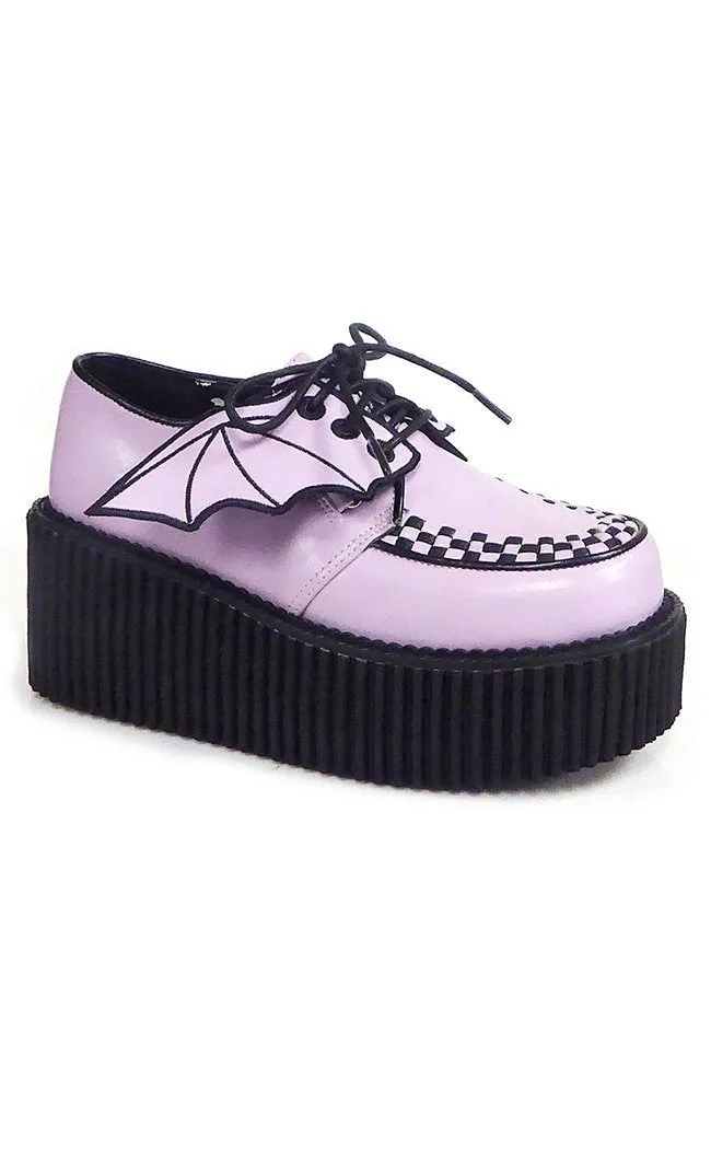 CREEPER-205 Lavender Vegan Leather Creepers