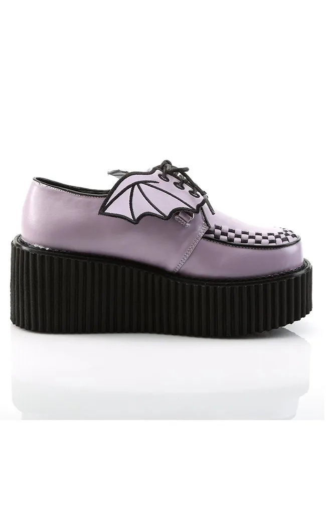 CREEPER-205 Lavender Vegan Leather Creepers