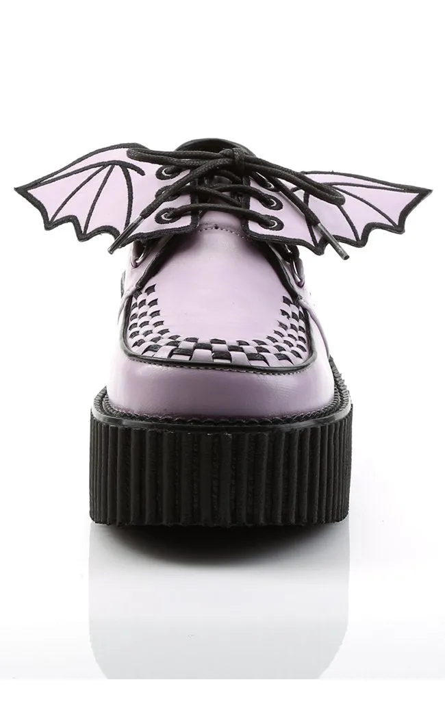 CREEPER-205 Lavender Vegan Leather Creepers