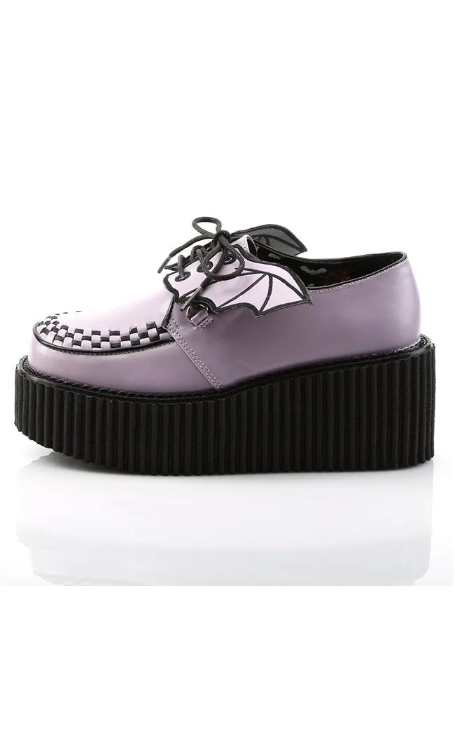 CREEPER-205 Lavender Vegan Leather Creepers