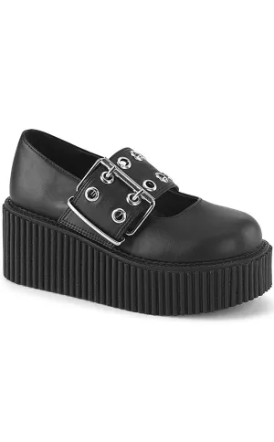 CREEPER-230 Black Vegan Mary Janes (AU Stock)