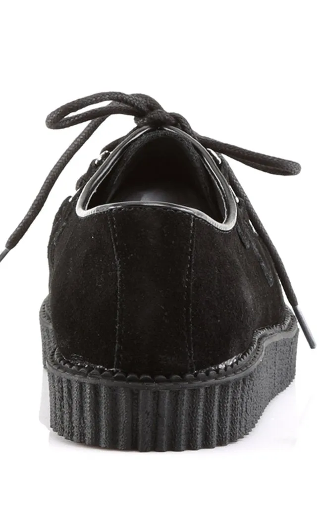 CREEPER-602S Black Suede Creepers