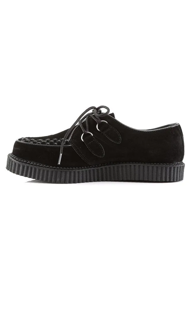 CREEPER-602S Black Suede Creepers