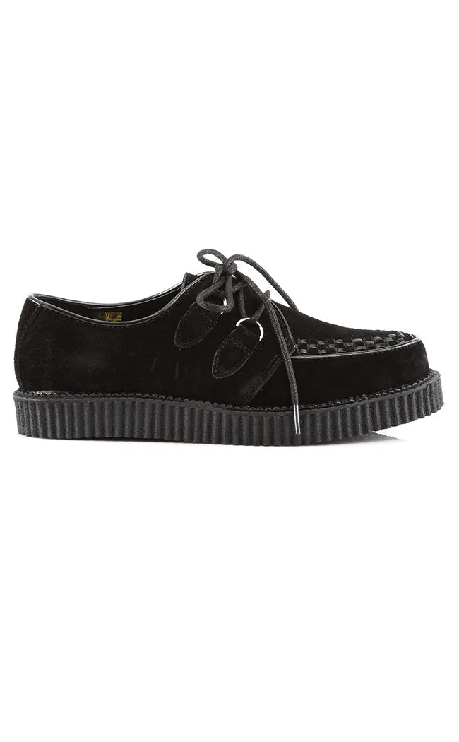 CREEPER-602S Black Suede Creepers