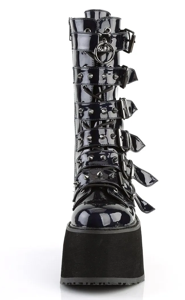 DAMNED-225 Black Holographic Boots (Au Stock)