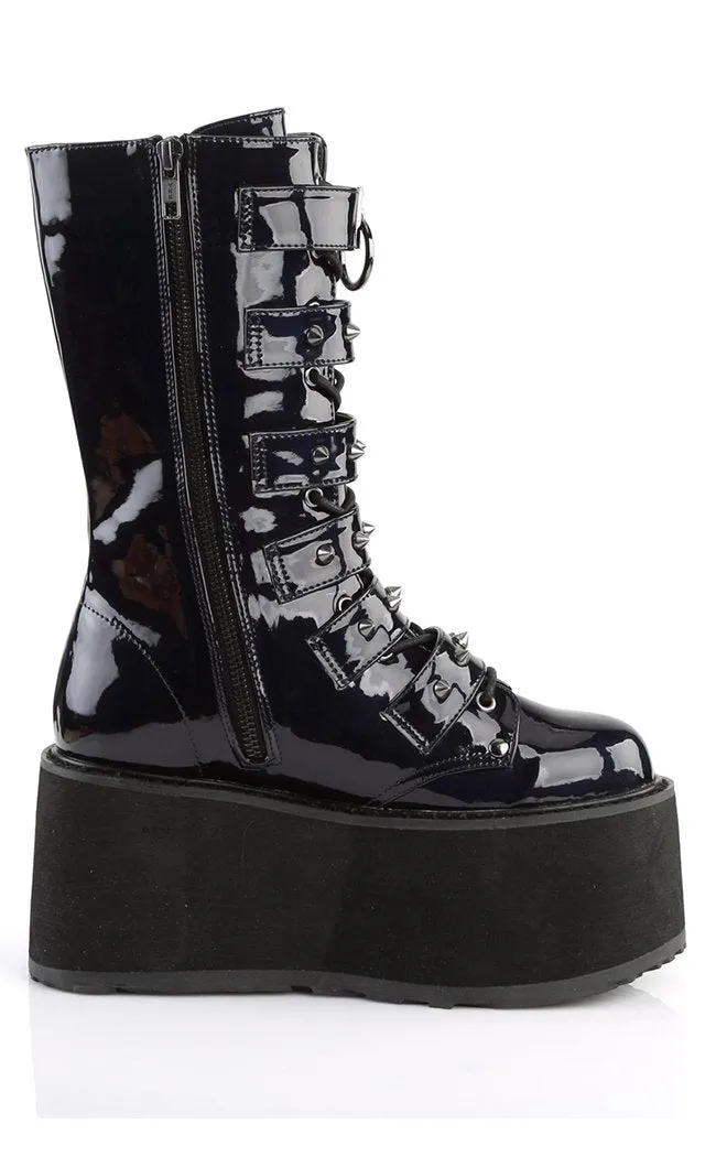 DAMNED-225 Black Holographic Boots (Au Stock)