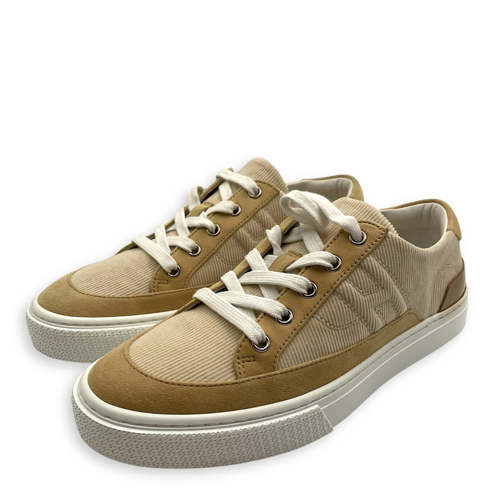 Deep Sneaker 38 Beige Shoes in Suede Leather