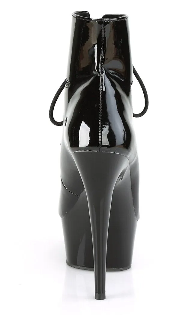 DELIGHT-600-22 Black Patent Pump Heels