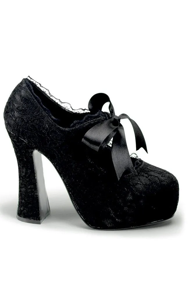 DEMON-11 Black Mary Jane Heels