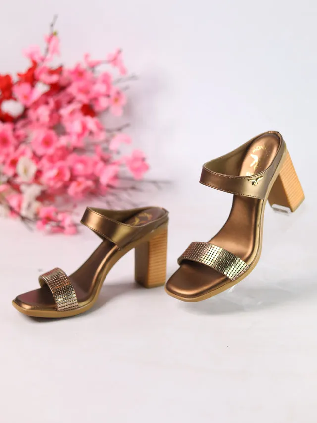 Dilys Bronze Block Heels