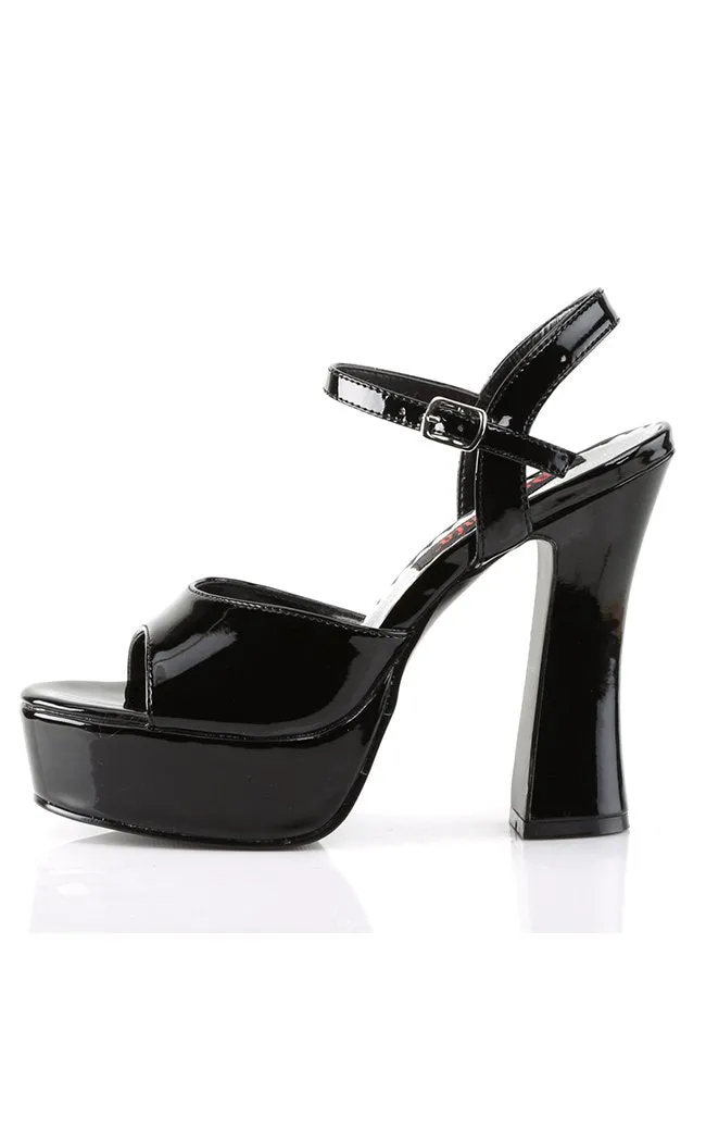 DOLLY-09 Black Patent Mary Jane Heels