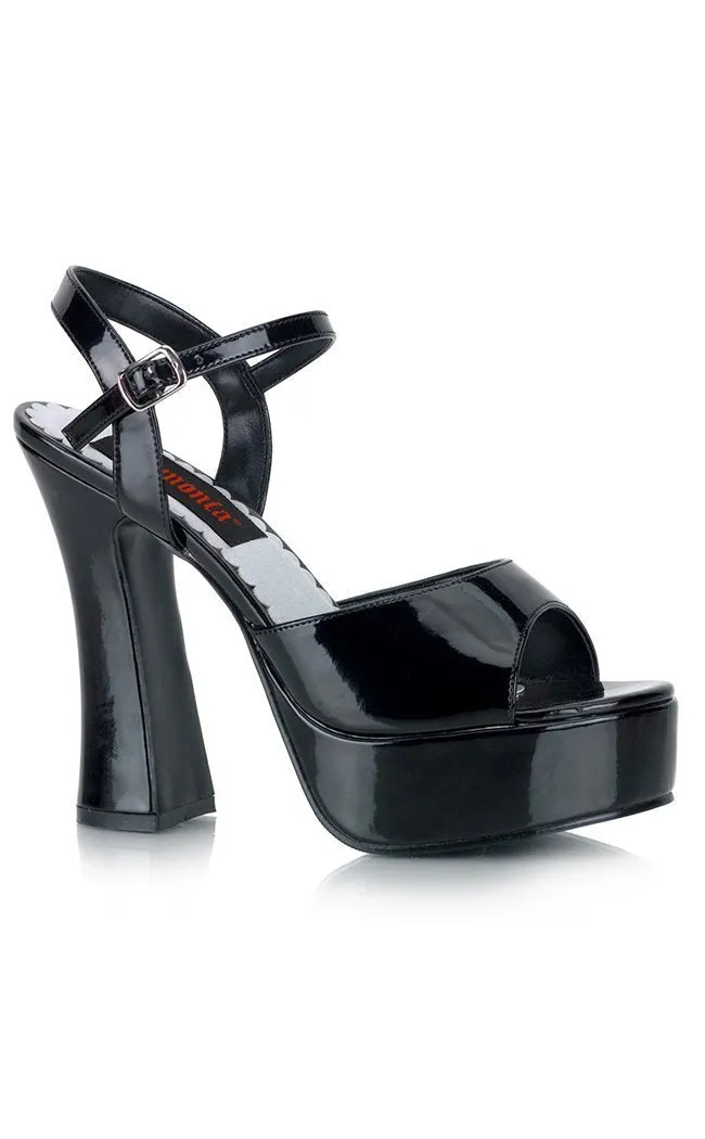 DOLLY-09 Black Patent Mary Jane Heels