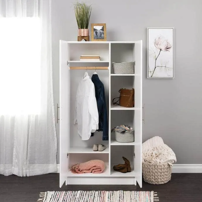 Elite Wardrobe With Storage - Available in 4 Colours