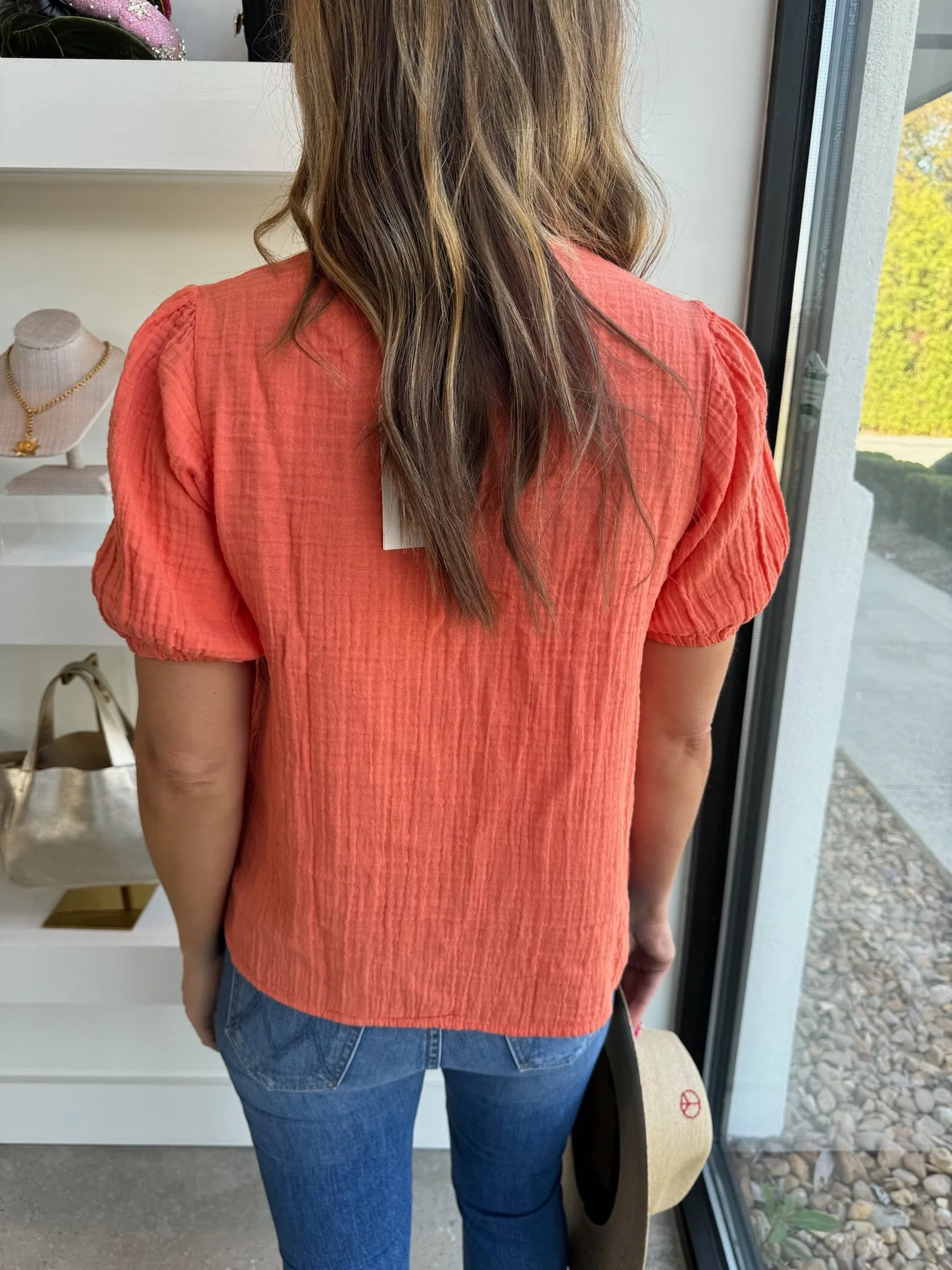 Ember V-Neck Puff Sleeve Top