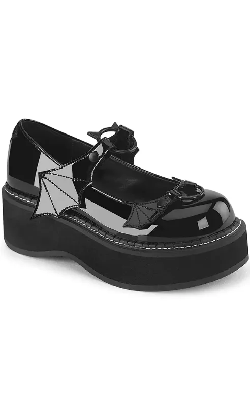 EMILY-23 Black Patent Mary Janes