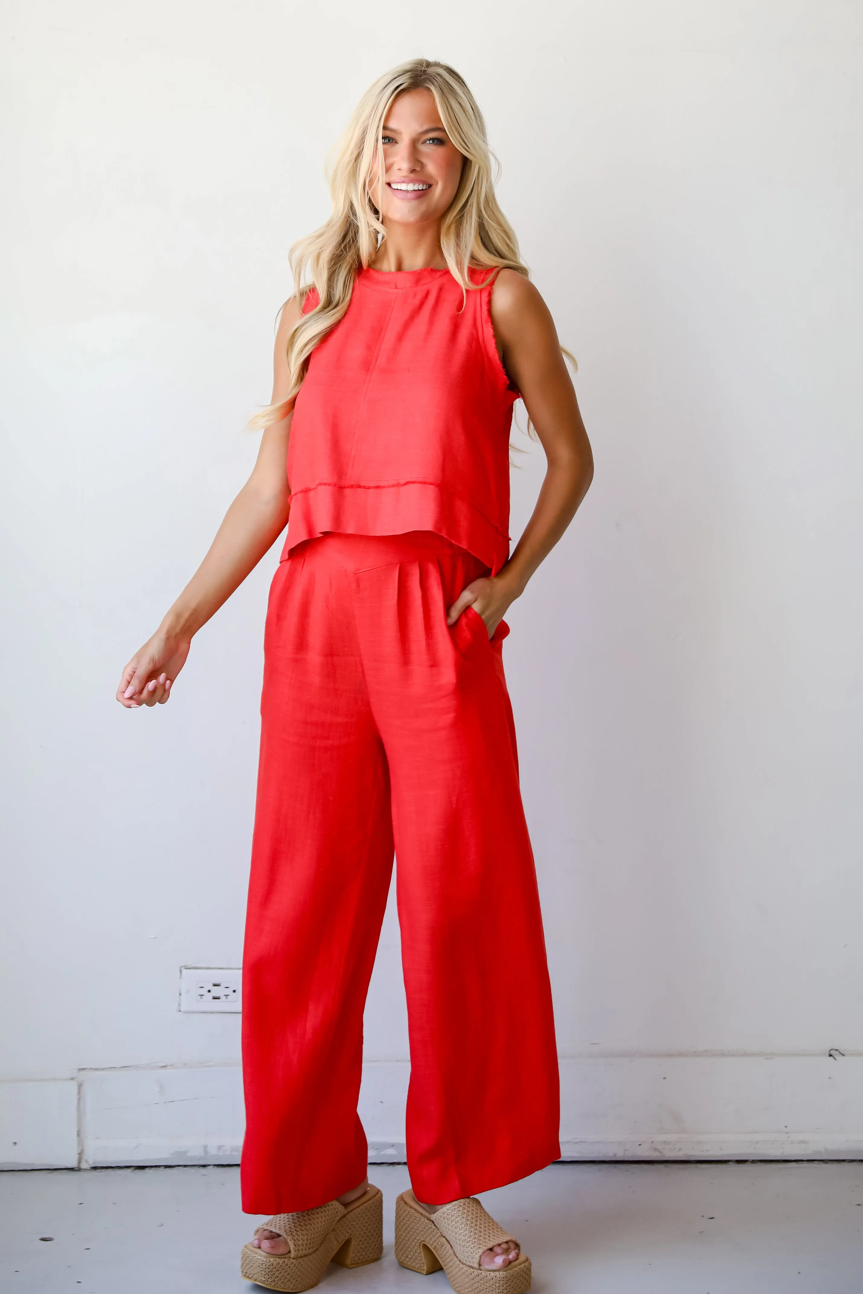 FINAL SALE - Dreamy Decision Linen Pants - DU DEAL