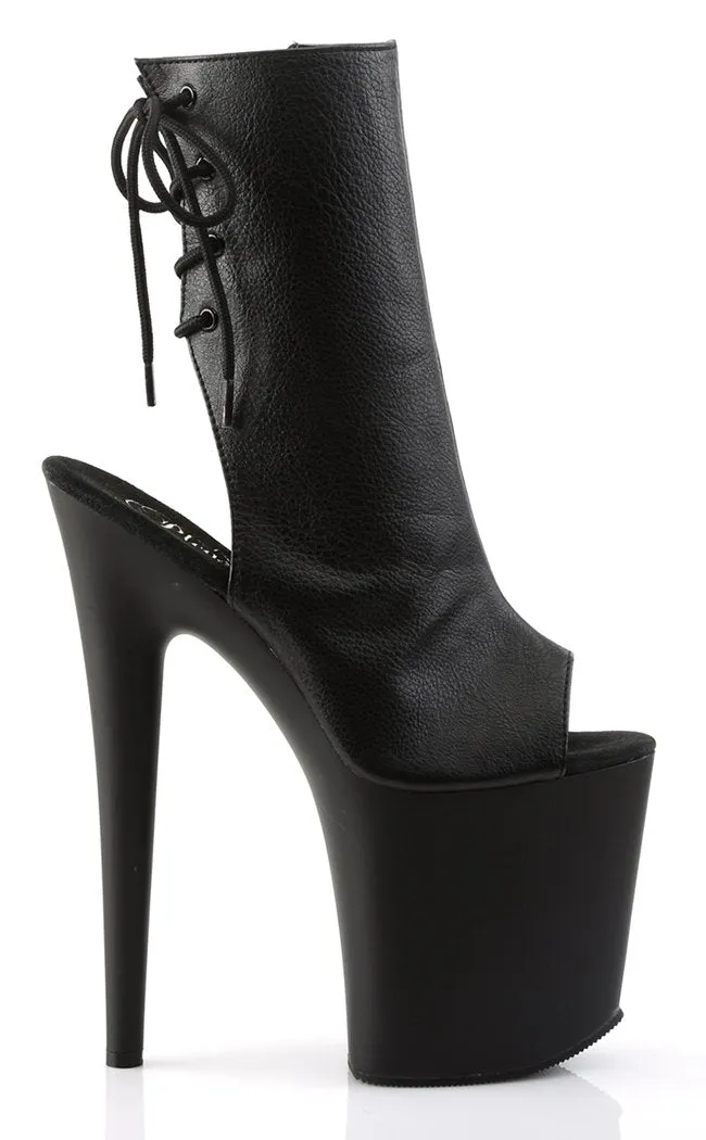 FLAMINGO-1018 Black Vegan Leather Ankle Boots