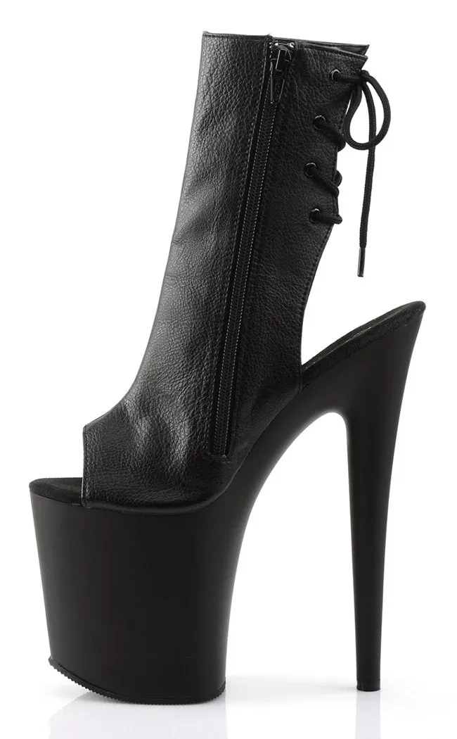 FLAMINGO-1018 Black Vegan Leather Ankle Boots