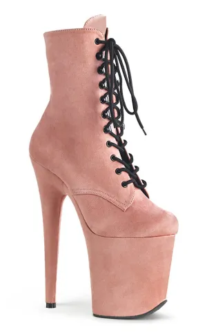 FLAMINGO-1020FS Baby Pink Suede Ankle Boots